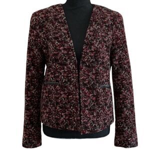 Ann Taylor Tweed Wool Blend Open Front
Blazer(Size Medium)